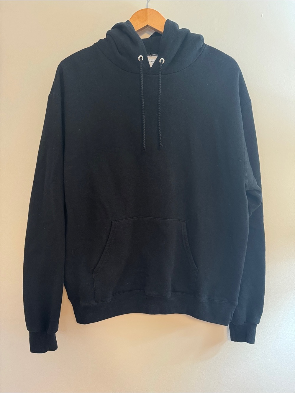 ✅ CHAMPION Authentic Athleticwear Long Sleeve Hoodie Hooded Sweatshirt -Black